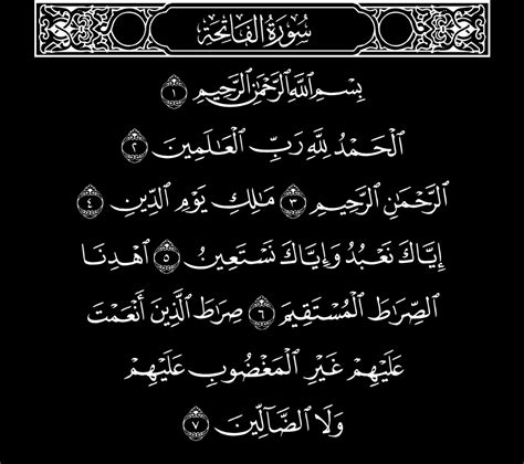 Terjemahan Surah Al Fatihah