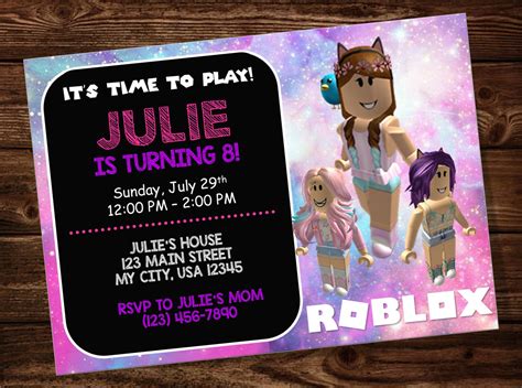 The latest tweets from roblox (@roblox). Girl Roblox Birthday Party Invitation ***READ DESCRIPTION ...