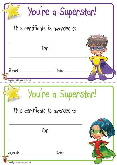 Free Printable Superhero Certificates Template Business Format