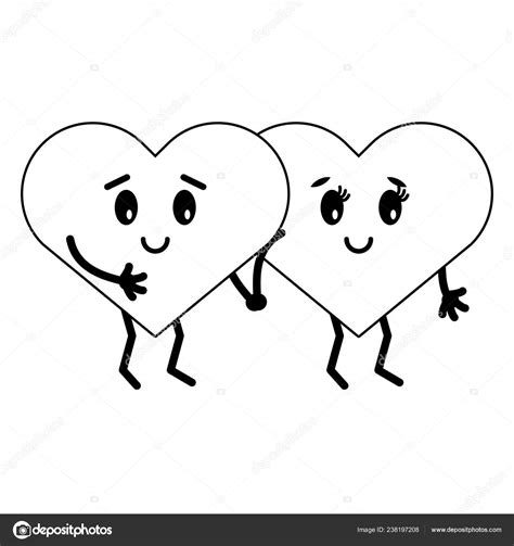 Cute Hearts In Love Cartoons Stock Vector Image By ©jemastock 238197208