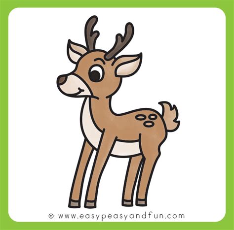 How To Draw A Deer Step By Step Drawing Tutorial Easy Peasy And Fun