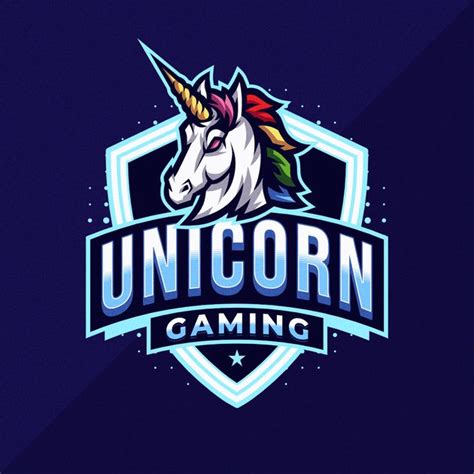 Unicorn Gaming Team Emblem Logo Design Template — Customize It In Kittl
