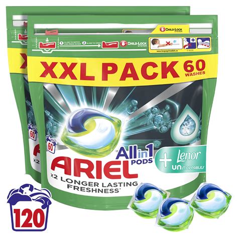 buy ariel all in 1 pods washing liquid laundry detergent tablets capsules 120 washes 60 x 2