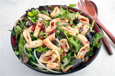 Serve with a lemony rocket salad. Vietnamese Spicy Squid Salad | Recipe Review by The Hungry Pinner