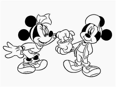 Gambar Mewarnai Mickey Mouse Gambar Mewarnai Lucu