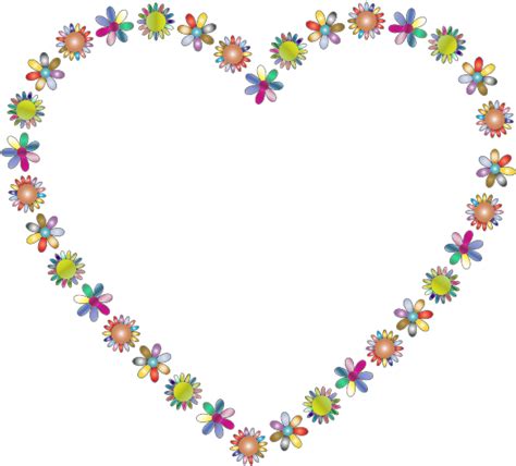 Download A Heart Shaped Flower Frame 100 Free Fastpng