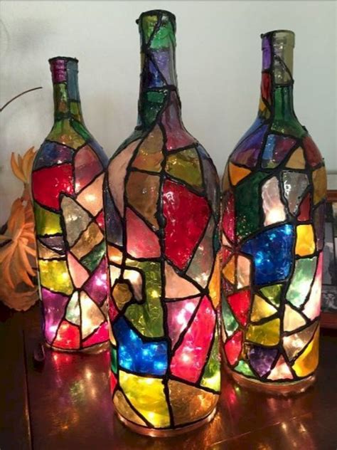 40 fantastic diy wine bottle crafts ideas with lights 16 doityourzelf