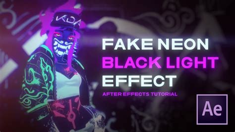 Neon Black Light Effect After Effects Tutorial Youtube