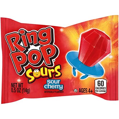Ring Pop Sours Individually Wrapped Halloween Bulk Lollipop Variety