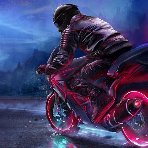 Neon Biker Wallpapers Wallpaper Cave