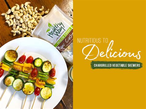 Chargrilled Vegetable Skewers With Cashew Dipping Sauce Recipe