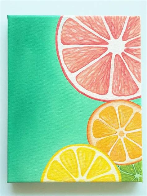 Colorful Wall Art Bright Wall Art Fruit Painting Citrus Art Kitchen