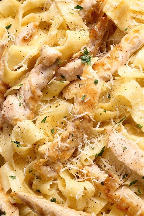 Creamy Chicken Alfredo Pappardelle Kathryns Kitchen