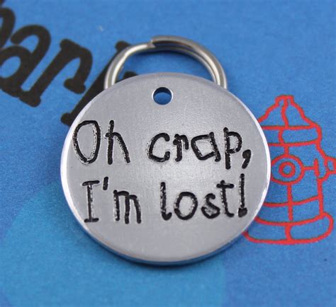 Cute Dog Tag Customized Oh Crap Im Lost Pet By Critterbling