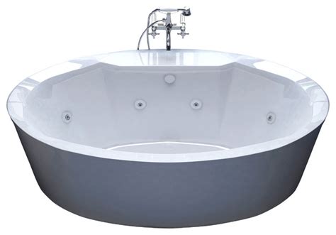 Venzi Sole 34 X 68 Oval Freestanding Whirlpool Jetted Bathtub Modern