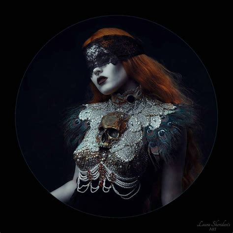 Caliginosity By Sheridans Art Mask Lace Veiled Portrait Dark