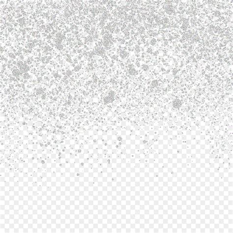 Silver Glitter Confetti White Transparent Abstract Silver Glitter