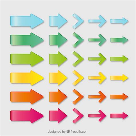 Free Vector Collection Of Colored Arrows