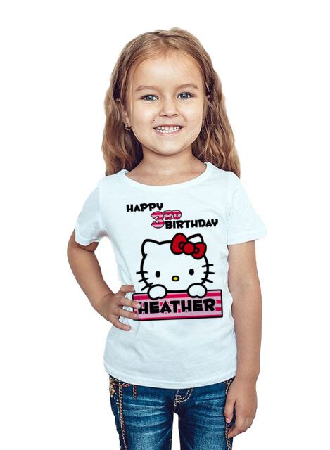 Hello Kitty Birthday Shirt Custom Name And Age Personalized Birthday T