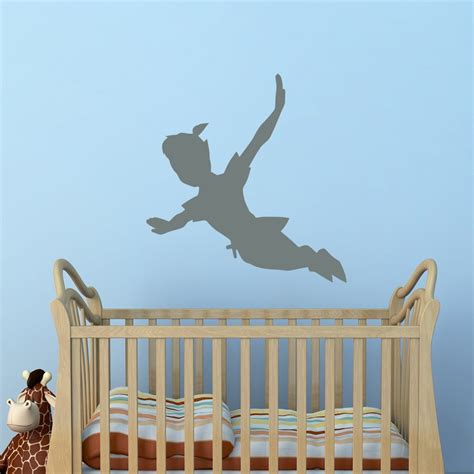 Flying Peter Pan Shadow Wall Decals Vinyl Sticker Peter Pan Silhouette