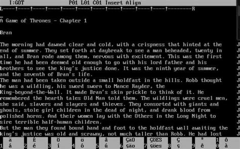 George Rr Martin Writes Game Of Thrones On An Old School Dos Pc