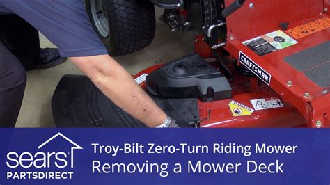How To Remove The Mower Deck On A Troy Bilt Zero Turn Riding Mower