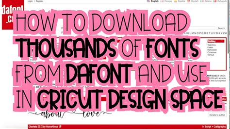 55 matching requests on the forum. HOW TO DOWNLOAD FONTS FROM DAFONT AND USE IN CRICUT DESIGN ...