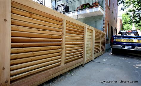 Robust Horizontal Louvered Fence Patios Et Clôtures Beaulieu