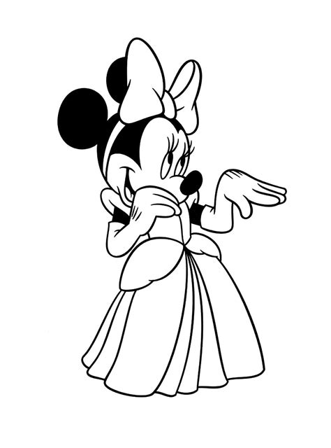 Minnie Mouse Disney Princess Minnie Mouse Kids Coloring Pages