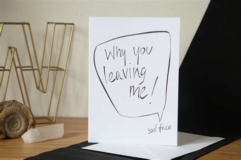 Funny Leaving Greetings Card - The Market Co