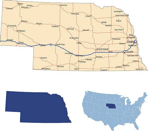 Best Nebraska Map Illustrations Royalty Free Vector Graphics And Clip