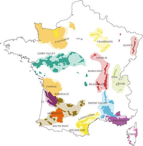 French Wine Regions Map