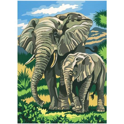 Junior Paint By Numbers Elephants Craft And Hobbies From Crafty Arts Uk