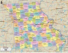 Detailed Political Map of Missouri - Ezilon Maps