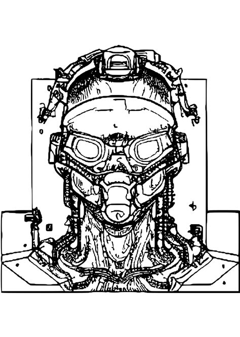 Cyberpunk Coloring Page · Creative Fabrica