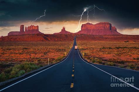Lightning Storm Over Monument Valley Photograph By Richard