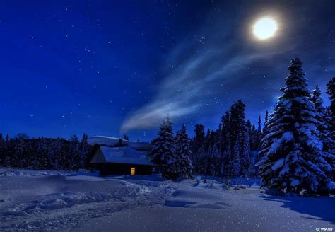 Winter Moonlight Wallpapers Wallpaper Cave