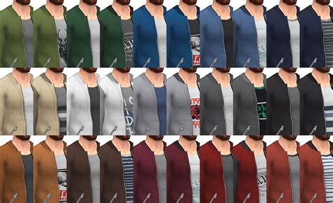 Simsontherope Bombers Jacket For The Sims 4 To Maxis Match Cc