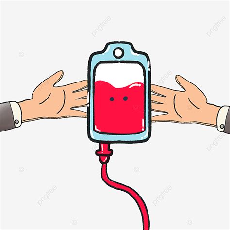 Hand Drawn Cartoon Blood Transfusion Day Illustration Red Blood