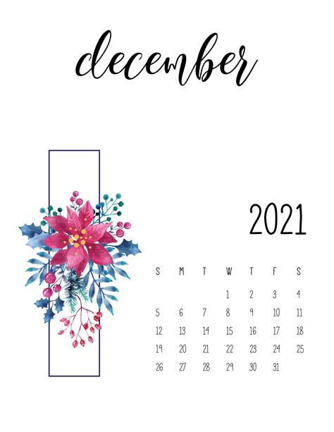 Floral 2021 Calendar Printable World Of Printables