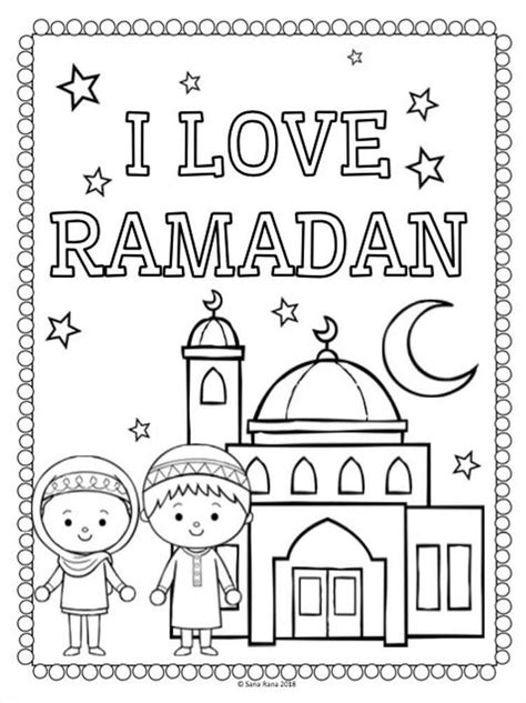 Kartoon Mewarna Selamat Menyambut Bulan Ramadhan