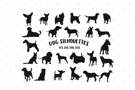Dog Silhouettes Svg Cut Files 87284 Cut Files Design Bundles