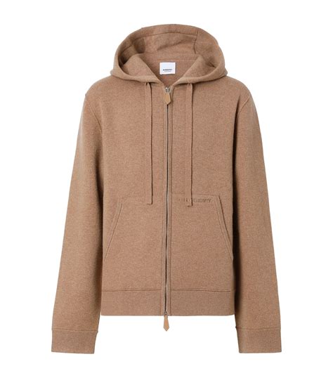 Burberry Brown Double Faced Cashmere Hoodie Harrods Uk
