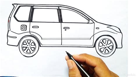 Menggambar Mobil Cara Menggambar Mobil Avanza Dan Mewarnai Dengan Mudah Gambar Mobil Dn