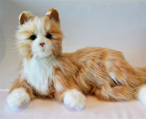 Joy For All Robotic Orange Tabby Cat Companion Pet Tabby Cat Stuffed