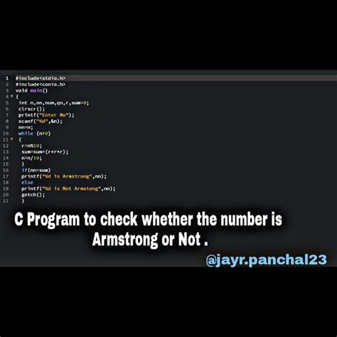 C Program To Check Whether The Number Is Armstrong Or Not Cprograms Informationte C