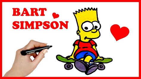 Cómo Dibujar A Bart Simpson Con Su Patineta How To Draw Bart Simpson