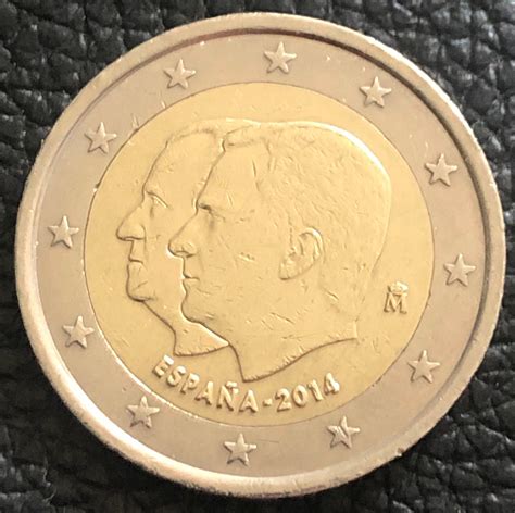 Coin 2 Euro Spain Espana 2014 Commemorative Successione Al Etsy Nel