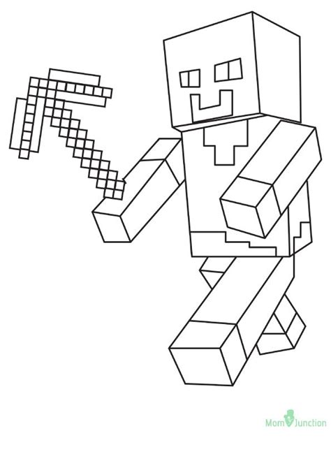 Minecraft Pickaxe O 16 Minecraft Coloring Pages Coloring Pages Free