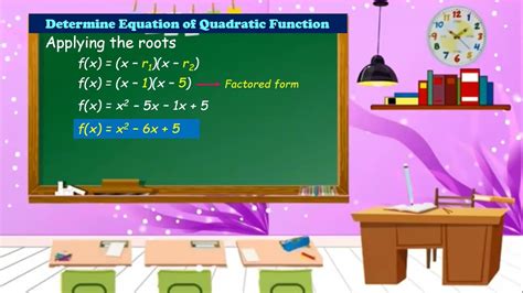 Writing Equation Of Quadratic Function Given Its Zeros Youtube